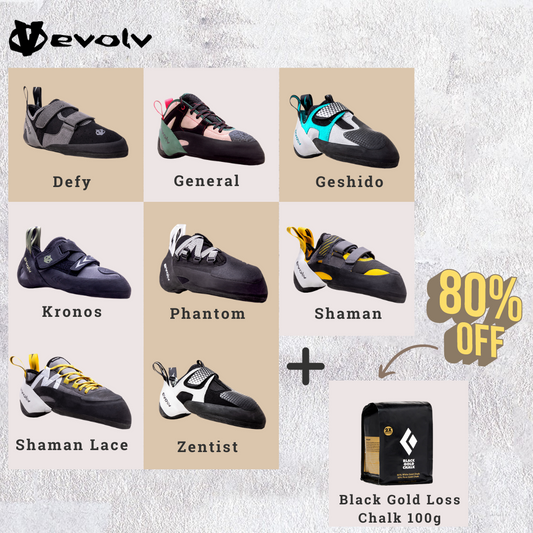 Evolv Men + Black Diamond Black Gold Chalk 100g Bundle