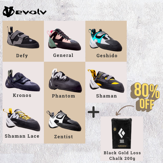 Evolv Men + Black Diamond Black Gold Chalk 200g Bundle