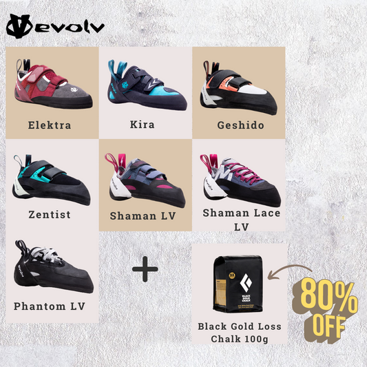 Evolv Women + Black Diamond Black Gold Chalk 100g Bundle