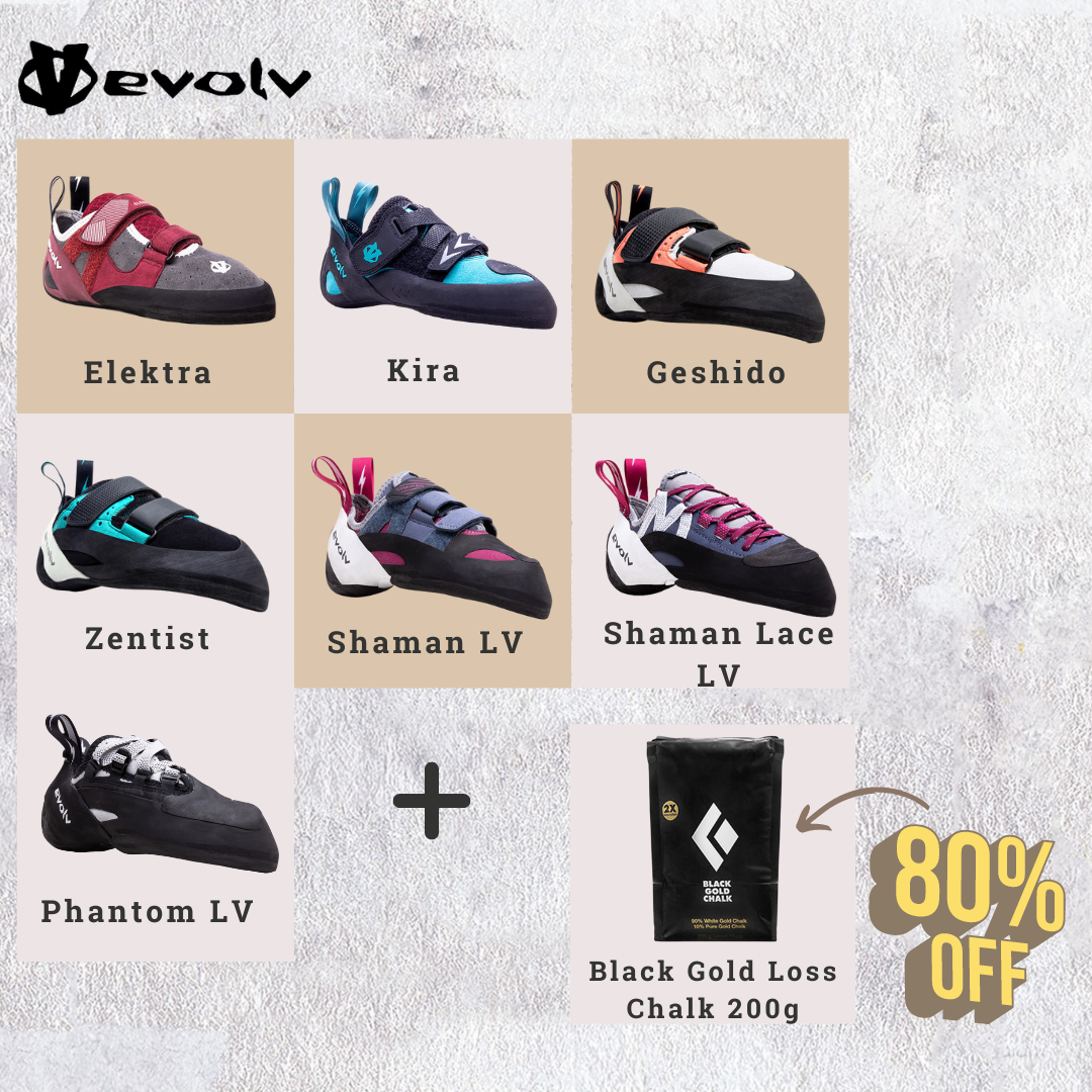 Evolv Women + Black Diamond Black Gold Chalk 200g Bundle