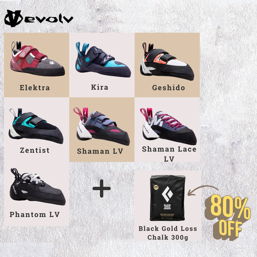 Evolv Women + Black Diamond Black Gold Chalk 300g Bundle