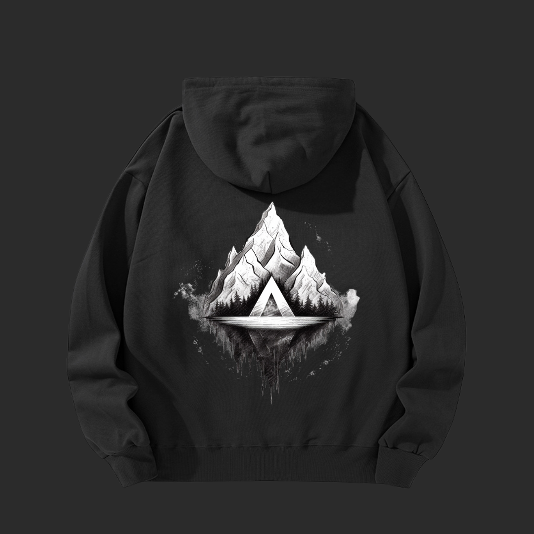 Mountains (Black & White) Hoodie