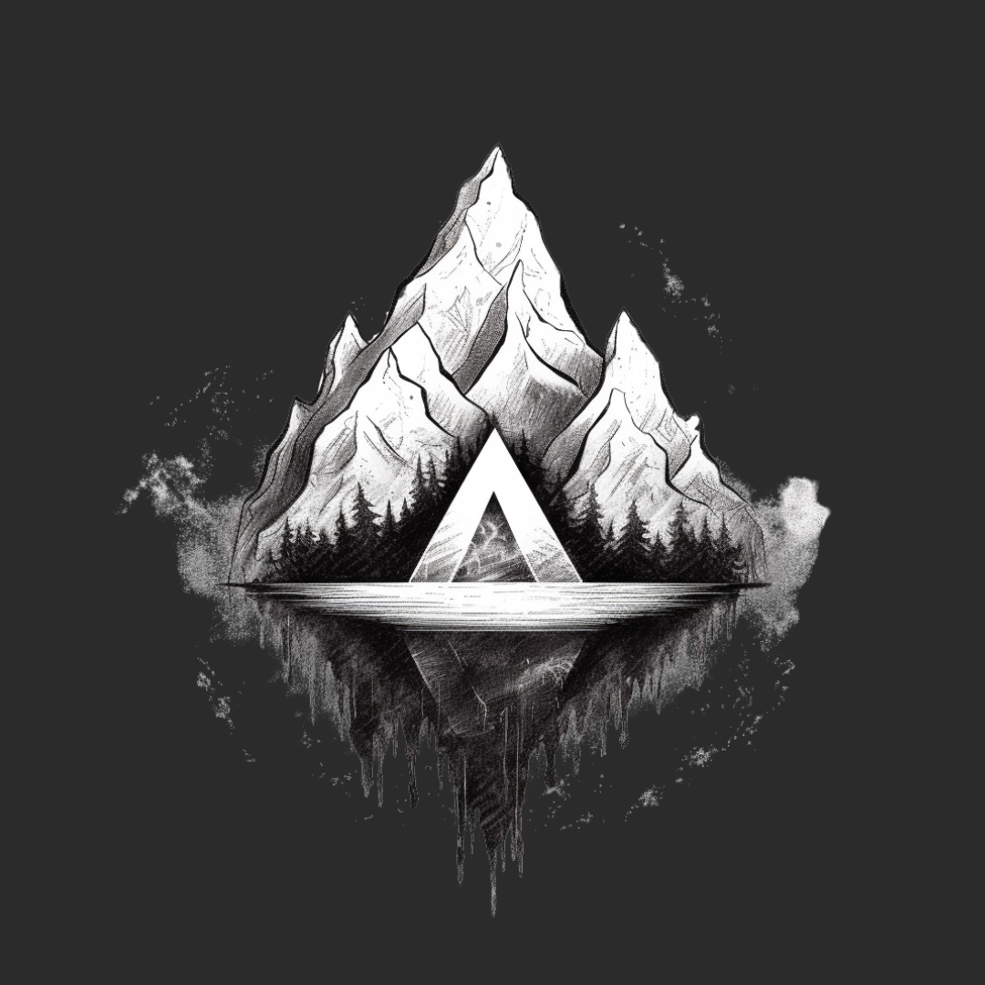 Mountains (Black & White) Hoodie