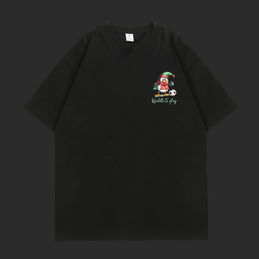 企鹅也踢球 T-shirt